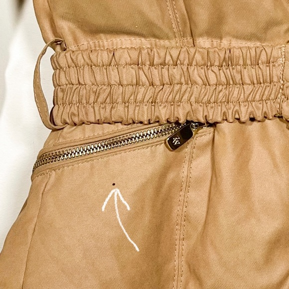 Zara Woman Beige Camel Down Belted Puffer Jacket Coat Size XS - Picture 10 of 17